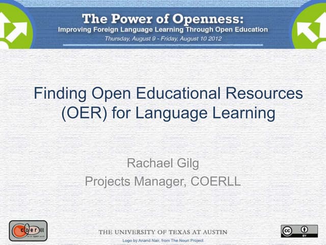 Finding Open Educational Resources for Language Learning