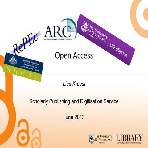 Open access talk 25 June 2013