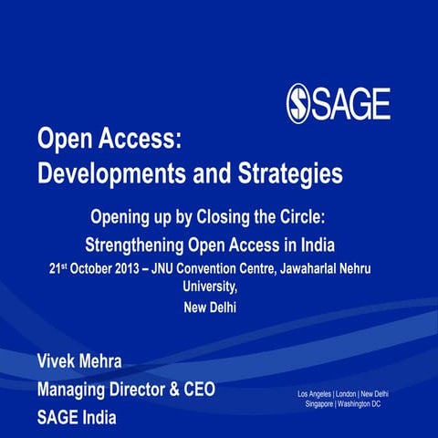 Open Access Publishing: Lessons for India
