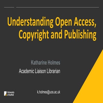 Open access copyright and publishing - UoS guide