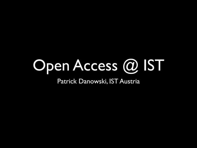 Open access at IST