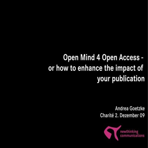 Introduction to Open Access