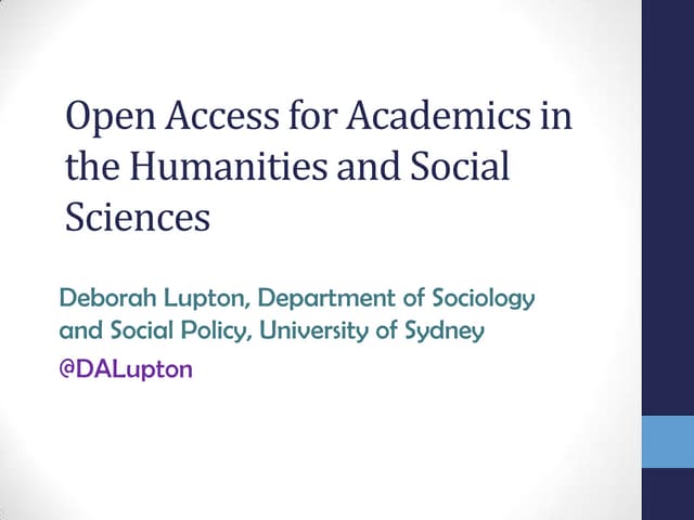 Open access for academics