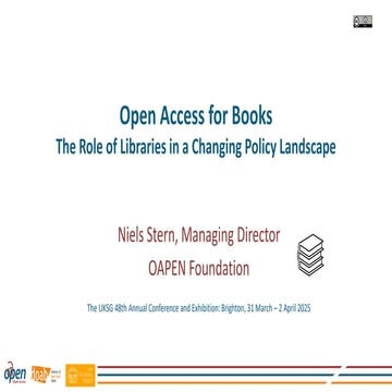 UKSG 2025 - Breakout - Open Access for Books