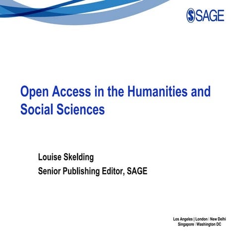 Open access in the humanities and social sciences | PPT