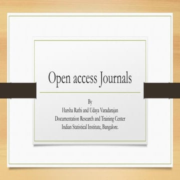 Open access journals