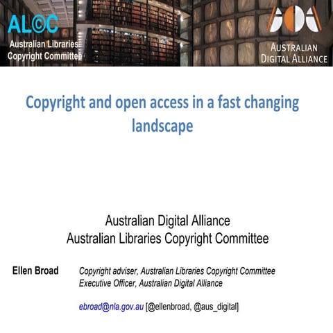 Open access lecture tuesday 23 october