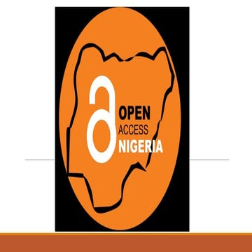 Open Access Nigeria - Ahmed Ogunlaja - OpenCon 2016
