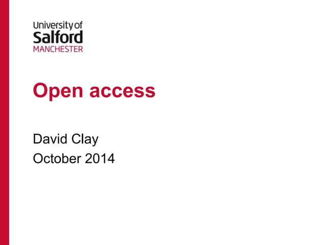 UoS Open access update for Nowal Board
