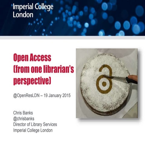 Open access for the inaugural @OpenResLDN meeting 2015 01 19