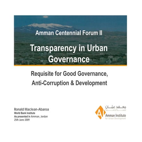 Youth and the fight against corruption | PPT