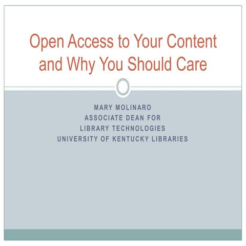 Open access to your content