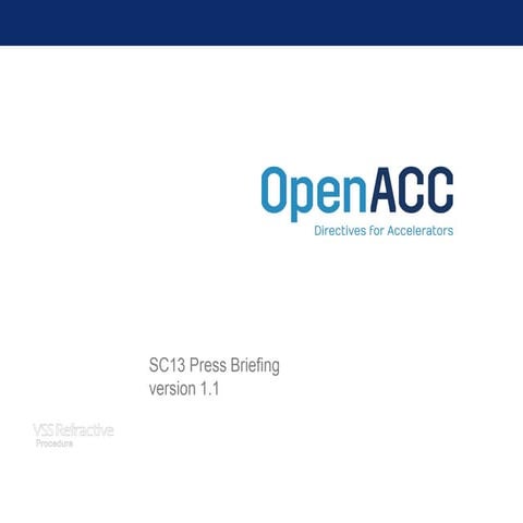 OpenACC SC13 Press Briefing | PDF
