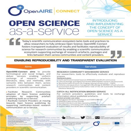 OpenAIRE-connect project poster presented at RDA10 ( RDA Tenth Plenary Meetin...