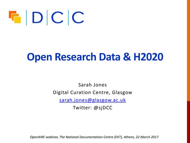 Open Research Data & H2020