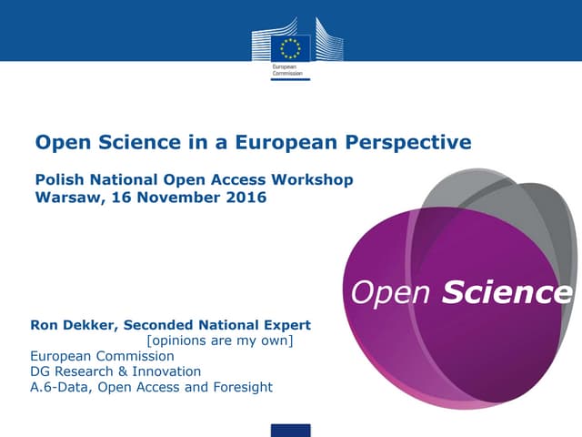 Open Science in a European Perspective