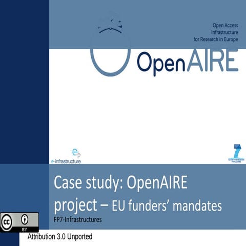 OpenAIRE at EIFL General Assembly, Lund, August 2010