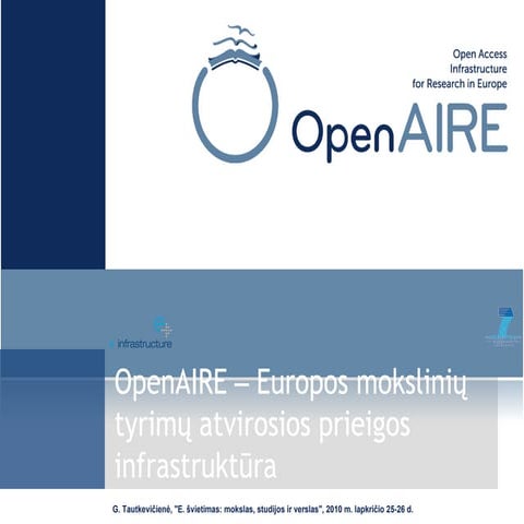OpenAIRE at the international conference "E-education: science, study and bus...