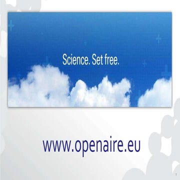 OpenAIRE booth slideshow at #ICT2015