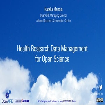 OpenAIRE-RDM@healthdata