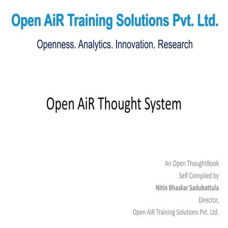 Open AiR Thought System - An Open ThoughtBook for Inspiration!