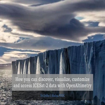 OpenAltimetry demo at Polar Data Forum #3