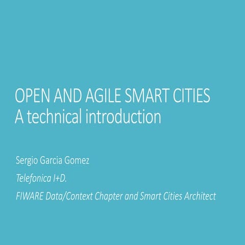 Open and agile smart cities