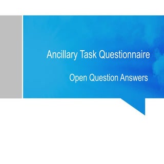 Open answers ancillary