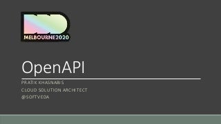 Open API (aka Swagger) - DDD by Night May 2020