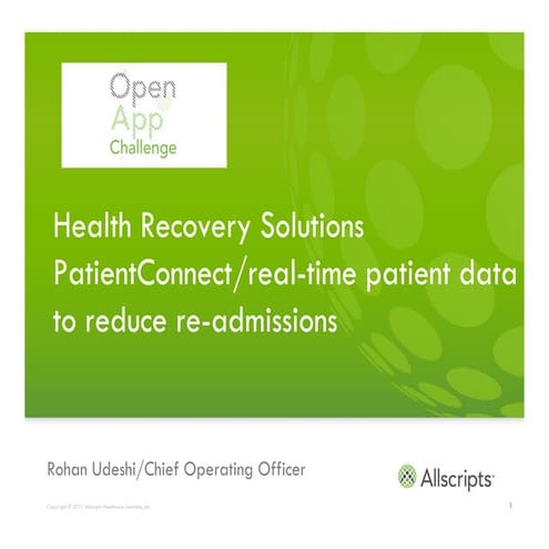 Allscripts Presentation | PDF