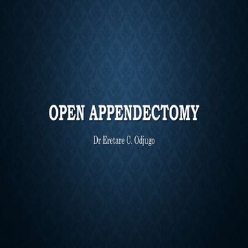 Open appendectomy