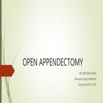 Open appendectomy