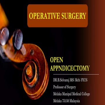 Open Appendicectomy operative surgery