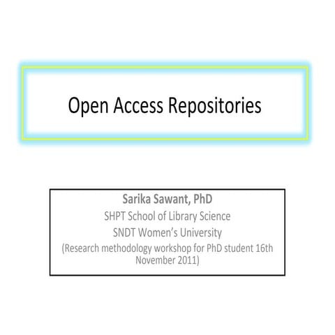 Open access repositories