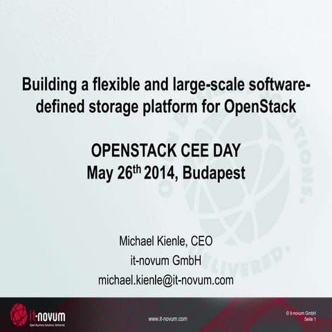 Building an open source cloud storage platform for OpenStack - openATTIC