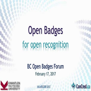 Open Badges for open recognition