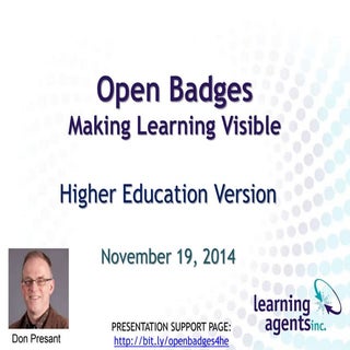 Open Badges for Higher Education
