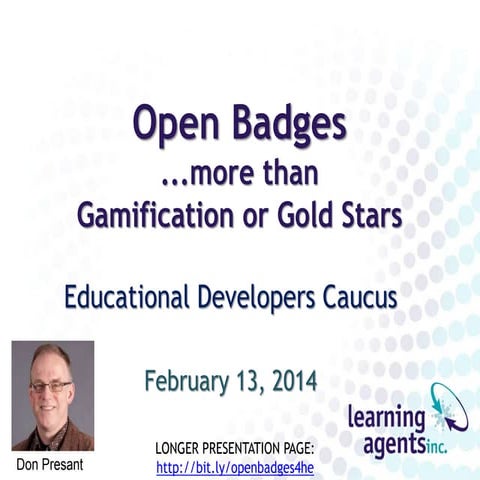 Open Badges...more than Gamification or Gold Stars