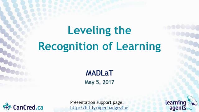 Leveling the Recognition of Learning