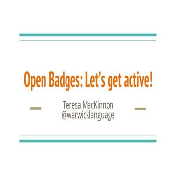 Open badges  let’s get active!
