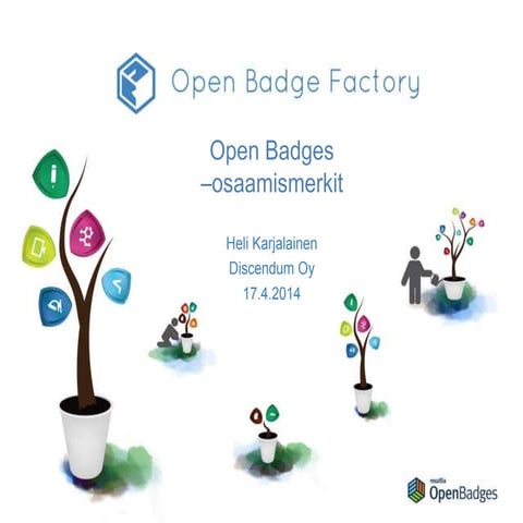 Open Badges -osaamismerkit yleisesittely 2014