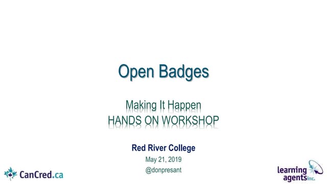 Open Badges RRC Hands On Workshop