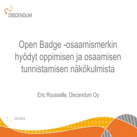 Open Badge -tietoisku ITK2013