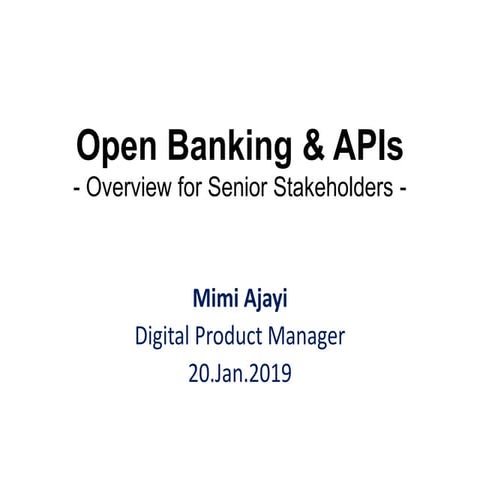 Open Banking APIs with case studies for senior stakeholders