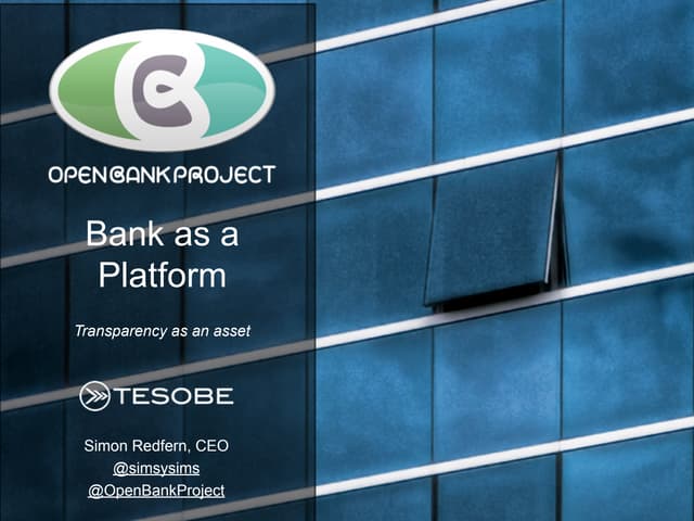 Open Bank Project at  Fintech Storm...