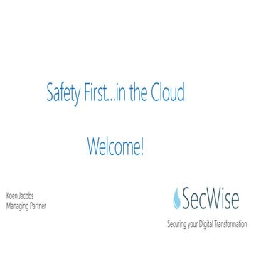Openbar Leuven // Safety first... in the Cloud by Koen Jacobs