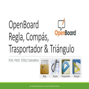Openboard Regla, Compás, Transportador & Triángulo 