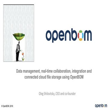OpenBOM at Develop 3D Live - data management, collaboration and connected fil...