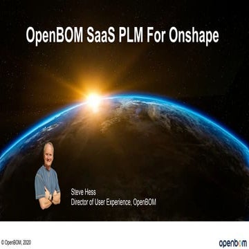 OpenBOM SaaS PLM for Onshape [Webinar Slide Deck]