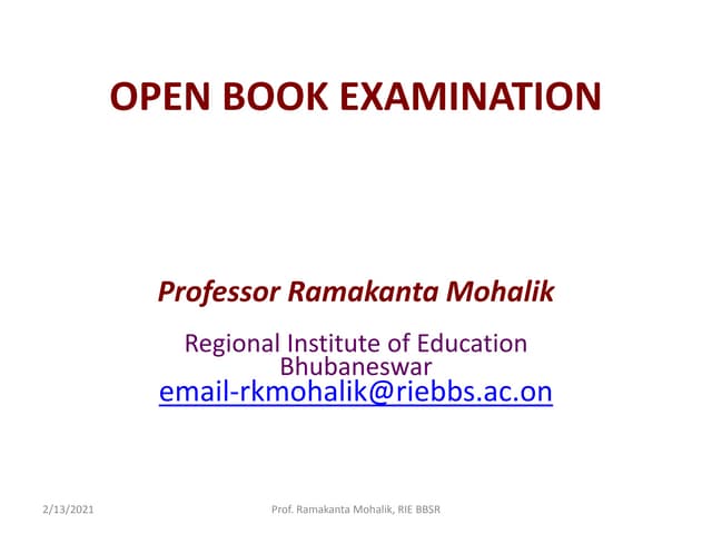 Open book examination